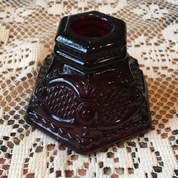 Vintage Avon Cape Cod Ruby red collection,  two candleholders - Picture 2 of 4